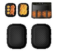 Moule Silicone Air Fryer for Gourmetmaxx Heißluft-fritteuse 2x 3,5L, Réutilisable Air Fryer Accessoires Plat Silicone Air Fryer for Gourmetmaxx Heißluftfritteuse