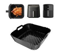 Moule Silicone Air Fryer Friteuse pour Cecotec Friteuse Sans Huile Cecofry 5,5L 6L Moulinex XL de 5L, Réutilisable Accessoires Plat Panier Silicone pour Moulinex EZ245820 5L COSORI 5.5L 6L
