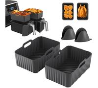 Moule Silicone Air Fryer Pour Double Stack Xl Sl400Eu,Foodi Max Af500Eu,Af400Eu,Af451Eu,Af300Eu,4 Paquet Accessoires Pour 7,6 À 10