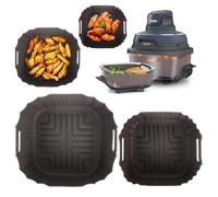 Moule Silicone Air Fryer pour Ninja Crispi Air Fryer, 2 Paquet Panier Accessoires Airfryer pour Ninja CRISPi Tragbare Airfryer, 3,8L & 1,4L, 4-in-1, Plat Speziell für FN101EUGY GADITIEK