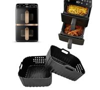 Moule Silicone Air Fryer pour Philips Airfryer Série 4000 - Air Fryer Verticalduo 10L, Réutilisable Accessoires Air Fryer Silicone Plat Panier pour Philips Airfryer NA460/NA462 GADITIEK