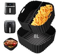 Moule Silicone Air Fryer pour Russell Hobbs XXL 8L (27170-56) / 8,3L (27632-56), 3PCS Réutilisable Accessoire Silicone pour Friteuse à Air, Lavable au Lave-vaisselle