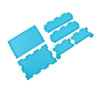 Moule Silicone Boîte Rangement Domino Résine Époxy DIY Bleu | Souple, Transparent, Facile à Nettoyer, Usage Bricolage Créatif, Finition Délicate, Format Unique
