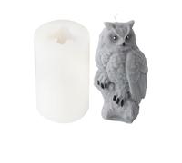 Moule Silicone Bougie Moule à bougie en silicone 3D forme de hibou, for la fabrication bougies, petits animaux, savon fait main, plâtre, résine, for décoration d'intérieur(Color-08)