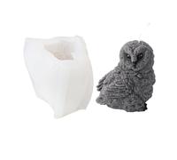 Moule Silicone Bougie Moule à bougie en silicone 3D forme de hibou, for la fabrication bougies, petits animaux, savon fait main, plâtre, résine, for décoration d'intérieur(Color-03)