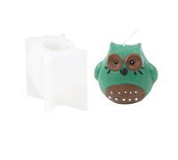 Moule Silicone Bougie Moule à bougie en silicone 3D forme de hibou, for la fabrication bougies, petits animaux, savon fait main, plâtre, résine, for décoration d'intérieur(Color-12)