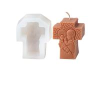 Moule Silicone Bougie Moule en silicone for bougie, mini-forme plate, ovale, ronde, forme de cœur, sculpture résine, plâtre, décoration d'intérieur(Style-04)