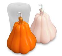 Moule Silicone Citrouille,Moule Citrouille Silicone pour Bougie, Savon, Résine, Chocolat - Automne, Bougie Halloween, en 3D pour, Artisanat DIY, en résine époxy, citrouille en forme de poire