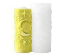 Moule silicone cylindrique | Flexible, démoulage facile, Moule en Étoile et Lune pour Coulée de Bougie - pour Adultes Débutants Accueil Studio Familial