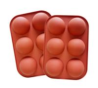 Moule Silicone Demi-Sphère, 2 paquets Silicone Moules de Cuisson, Rond Moule pour la Fabrication de Boule Chocolat, Gâteau, Pudding, Mousse de Dôme