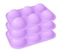 Moule Silicone Demi-Sphère, 3 paquets Silicone Moules de Cuisson, Rond Moule pour la Fabrication de Boule Chocolat, Gâteau, Pudding, Mousse de Dôme