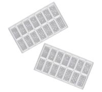 Moule Silicone Domino pour Garçon et Filles, Lot de 2 Pièces Blanc