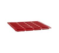 Moule silicone - FIVE - 24 financiers - Rouge - 28 1 x 24 cm - Compatible micro-ondes et four
