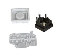Moule Silicone Flexible Créant Des Maisons En Forme Bougeoirs Moules D'outil D'artisanat Adapté Décors Cadeaux Maison