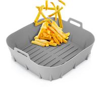 Moule Silicone Friteuse Air 22cm Gris Réutilisable Antiadhésif Durable