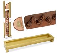 Moule Silicone Insert - Gouttière Bûche 25 cm pour 8 à 10 Personnes - Mini-Bûches Buchettes - Dessert de Noël - Avec Recette