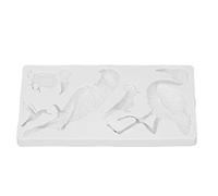 Moule Silicone Oiseau, Moule Souple Résistant Haute Température, Couleur Gris, Pour Gâteaux et Chocolat DIY - Antiadhésif, Facile à Démouler, Usage Four et Réfrigérateur