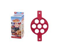 Moule Silicone Pancakes & Œufs Antiadhésif 7 Trous - Pour Crêpes Blinis Mini Gâteaux Facile à Nettoyer et Résistant à la Chaleur
