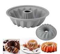 Moule Silicone Patisserie Tourbillon,Moule Gateau Silicone Silikomart,Moule Cupcake Rond,21cm moule en silicone plaque patisserie pour Muffins,fête d'anniversaire Artisanale,Gris