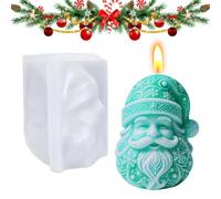 Moule silicone Père Noël pour résine époxy et plâtre, création | Fabriquez des ornements en plâtre ou ciment avec ce moule Santa pour des détails nets pour vos projets DIY