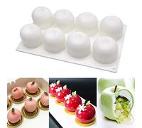 Moule Silicone Pomme,Moule en Slicone Antiadhésif avec 8 Cavités - Moule en Silicone Moules pour Muffins, Gâteau, Savon, Gelée, Pâtisserie, Cupcake