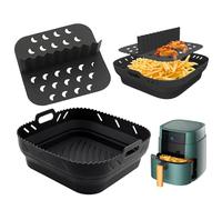 Moule Silicone pour Air Fryer Ninja et COSORI avec séparateur réutilisable compatible Philips Tefal et Instant Vortex pour cuisson simultanée