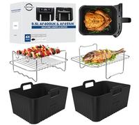 Moule Silicone Premium 9,5L Ninja AF400EU | 2,5 mm D’épaisseur | Moule Silicone Air fryer | Accessoires Airfryer pour Foodi Max Dual Zone 9.5l AF400EU (Moule Silicone et Grille)