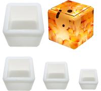 Moule Silicone Résine 4 Pcs Moules En Silicone En Résine Cube Avec Orgonite Autocollant Pour Artisanat, Décorations Pour La Maison