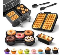 Moule Silicone Set Air Fryer pour Ninja Foodi FlexDrawer 10,4L AF500EU | 13 Pièces, Accessoires pour Friteuse à Air, Mini Moule à Kouglof, pour COSORI Twinfry 10L, avec Moule Gaufre, Muffins, Donuts