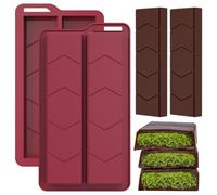 Moule Silicone Tablette Chocolat Dubai Grand,Kit Moule Pepites de Chocolats Forme Carrée Démoulage Facile Pour Protéiné Dragées Céréales Maison
