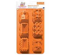 Moule Silicone Train 100% Platinum ; Gâteau d'Anniversaire ; 7 x 15,4 x 3,2 cm ; Antiadhérent