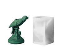 Moule silicone volatile - Halloween gothique chouette bougeoir | Matrice résine corbeau réaliste | Moulage pâtisserie oiseau pour savonnerie époxy, fournitures polyvalentes activités manuelles