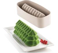 Moule 3D bûche sapin en silicone Silikomart