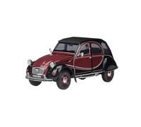 Moulé sous Pression 1:24 pour OrScale Citro 2cv 6 Charleston Classic Car Simulation Alloy Car Model Fan Collection Homefro Decoration Metal Ornaments Jouets Non RC(Rouge)