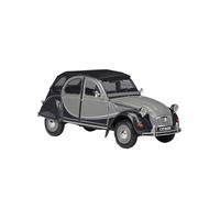 Moulé sous Pression 1:24 pour OrScale Citro 2cv 6 Charleston Classic Car Simulation Alloy Car Model Fan Collection Homefro Decoration Metal Ornaments Jouets Non RC(Gray)