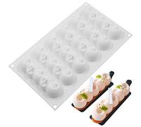 Moule SphèRe En Silicone GâTeau - Mousse à Cuisson 6 RangéEs Diy Hemisphere Concave SphéRique Pour Truffe, Chocolat, GeléE, Pudding, GlaçOn, Moules De DéCoration Bonbons, Blanc