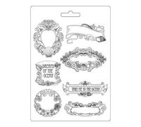 Moule Stamperia Songs of the Sea Labels 7 motifs DIN A5 Moules Labels panneaux mer K3PTA5656