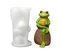 Moule statue grenouille réutilisable - Moule décoratif en silicone antiadhésif, figurine animale | Pour la fabrication de sculpture et de boire du café | Idée cadeau décoration intérieure et