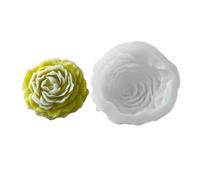 Moule stéréo en silicone avec pivoine en forme de fleur de gypse pour décoration d'Halloween