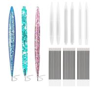 Moule Stylo pour Resine Epoxy, 6 Pièces Bricolage Moule en Silicone Stylos avec 30 Pièces Recharges, Moules de Résine de Silicone Stylo À Bille pour Artisanat de Bricolage