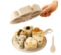 Moule Sushi Triangle Presse à Onigiri Triangulaire 6 Alvéoles avec Poignée
