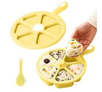 Moule Sushi Triangle Presse à riz triangulaire 6 compartiments avec poignée