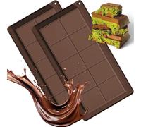 Moule Tablette Chocolat en Silicone - Créez la Tendance Dubai avec nos Moules Profonds, Démoulage Parfait Garanti | Moule à Chocolat Antiadhésif pour Pâtissiers Maison (Lot de 2)