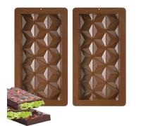 Moule Tablette Chocolat, Lot De 2 Moule À Tablette De Chocolat Profond, Moule Silicone Tablette de Chocolat Profond Antiadhésifs, Moules À Barres De Chocolat De Dubaï, pour La Préparation Chocolat
