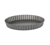Crealys Moule à tarte Gourmandis acier amovible Ø 25 cm Noir