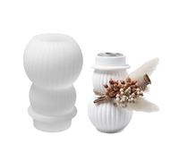 Moule texturé pour colonnes artisanales en résine unique et présentoir floral à rayures