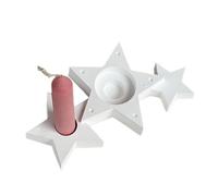 Moule unique de de bougie en silicone triple étoile | Avec trois étoiles interconnectées pour la création de bougeoirs faits à la main et les projets de décoration de la