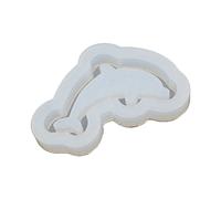 Moule unique en résine de mouvant en forme de dauphin pour époxy, moule Shaker en Silicone, porte-clés, pendentif, moule de moulage pour bijoux, décoration, moules à mouvant pour époxy