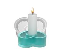 Moule unique en silicone pour bougeoir géométrique en forme de cœur et d'étoile, moule de moulage en résine époxy, décoration de la maison, bougeoir géométrique en résine, décoration de cérémonie de
