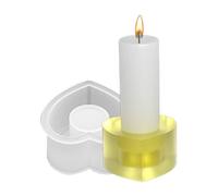 Moule unique en silicone pour bougeoir géométrique en forme de cœur et d'étoile, moule de moulage en résine époxy, décoration de la maison, bougeoir géométrique en résine, décoration de cérémonie de